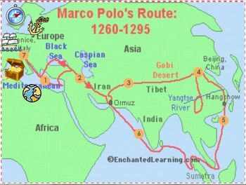 1260-1295 Marco Polo Travels To Asia