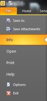 Outlook search attachments greyed out